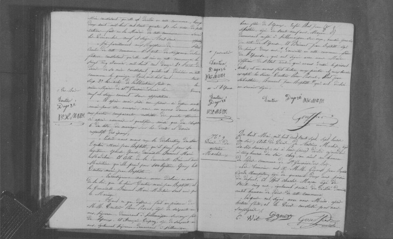 SAINTE-GENEVIEVE-DES-BOIS. Naissances, mariages, décès : registre d'état civil (1844-1857). 