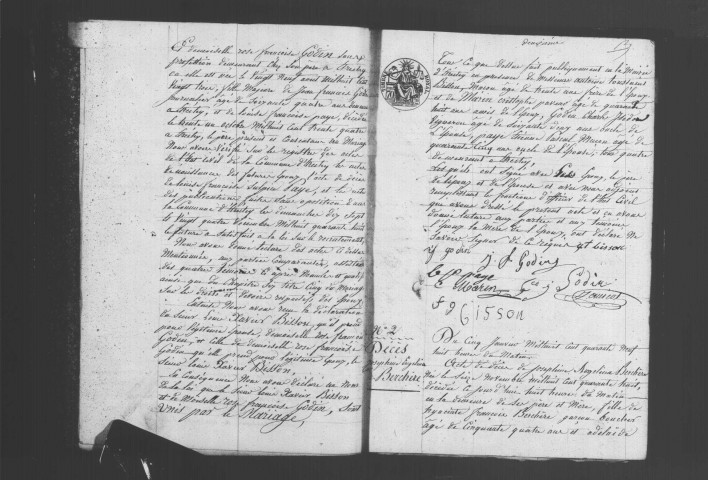 ETRECHY. Naissances, mariages, décès : registre d'état civil (1849-1860). 