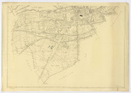 Fonds de plan topographique d'ARPAJON dressé et dessiné par GEOFFROY, géomètre-expert, vérifié par M. DIXMIER, ingénieur-géomètre, feuille 1, Service d'Urbanisme du département de SEINE-ET-OISE, [vers 1943]. Ech. 1/2.000. N et B. Dim. 0,76 x 1,07. 