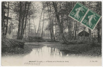 VARENNES-JARCY. - L'Yerres et le moulin de Jarcy [Editeur Ray, 2 timbres à 5 centimes]. 