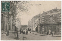 JUVISY-SUR-ORGE. - La Grande Rue. (1906), 2 mots, 5 c, ad. 