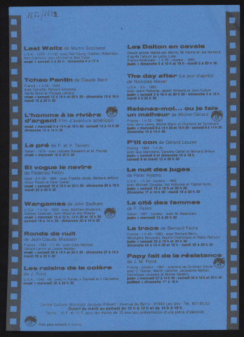 ULIS (les). - Activités cinéma : programme culturel, Centre culturel municipal Jacques Prévert, avril-juin 1984. 