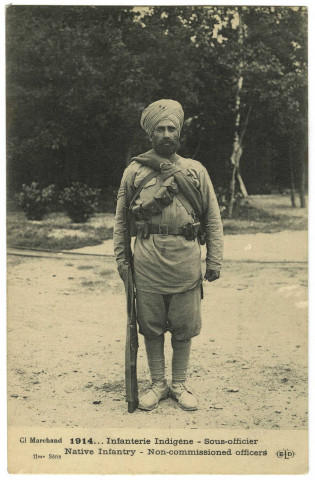 1914 Infanterie indigène, sous-officier.