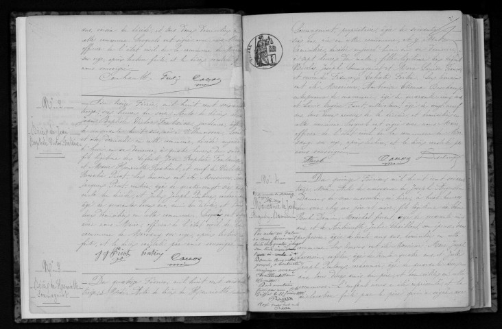 MORSANG-SUR-ORGE. Naissances, mariages, décès : registre d'état civil (1873-1882). 