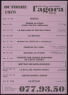 EVRY. - Théâtre, danse, musique, variétés, cinéma, arts plastiques : programme culturel, Centre culturel de l'Agora, octobre 1979. 