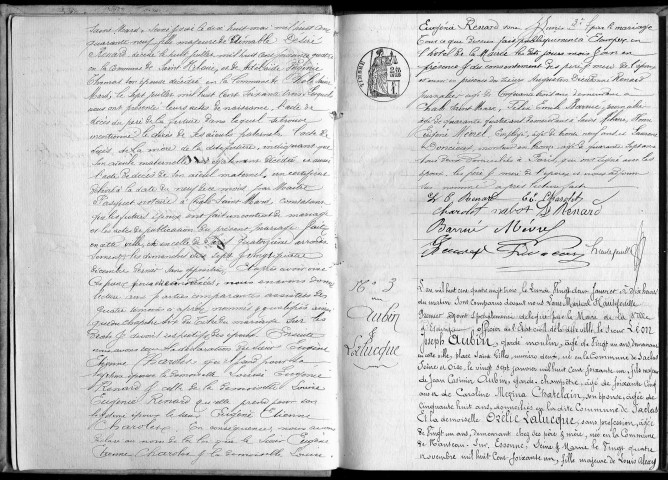 ETAMPES. Mariages : registre d'état civil (1883). 