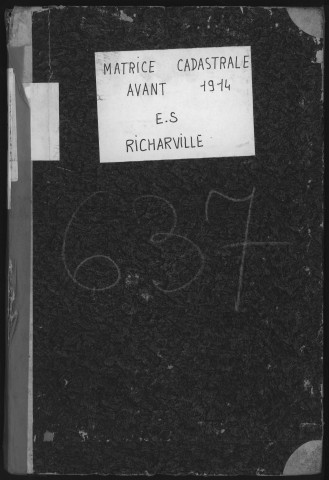 RICHARVILLE. - Etat de sections [cadastre rénové en 1932]. 