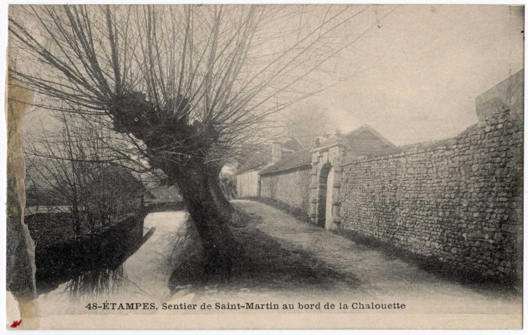ETAMPES. - Sentier de Saint-Martin au bord de la Chalouette. Phototypie Royer. 