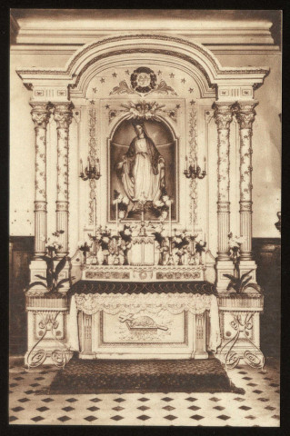 CROSNE. - Eglise Notre-Dame de Crosne, intérieur. Editeur Ch. W., 1940, sépia. 