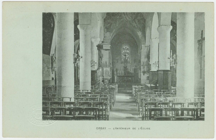 ORSAY. - L'intérieur de l'église. Edition Bréger. 