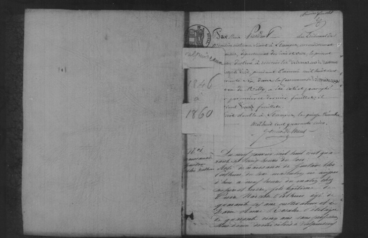 VALPUISEAUX. Naissances, mariages, décès : registre d'état civil (1846-1860). 