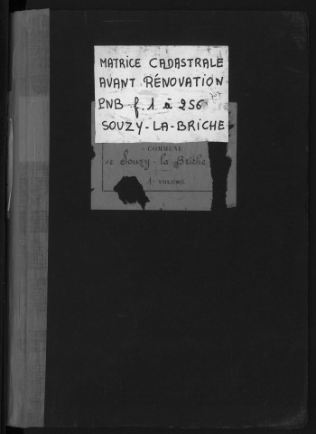 SOUZY-LA-BRICHE. - Matrice des propriétés non bâties [cadastre rénové en 1933]. 