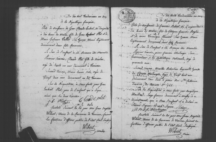 VERRIERES-LE-BUISSON. Naissances, mariages, décès : registre d'état civil (an XI-1815). 