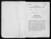 Conservation des hypothèques de CORBEIL. - Répertoire des formalités hypothécaires, volume n° 654 : A-Z (registre ouvert vers 1947). 