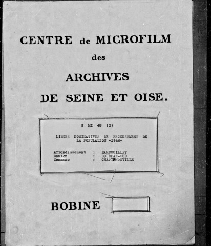 Liste nominative de recensement de 1946 de Chatignonville et Viry-Châtillon.