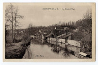 DOURDAN. - La rivière l'Orge. Pierre (1934), 2 lignes, 20 c, ad, Sépia. 