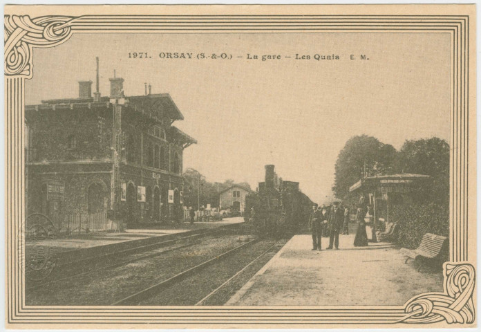 ORSAY. - La gare, les quais. Edition EM. 