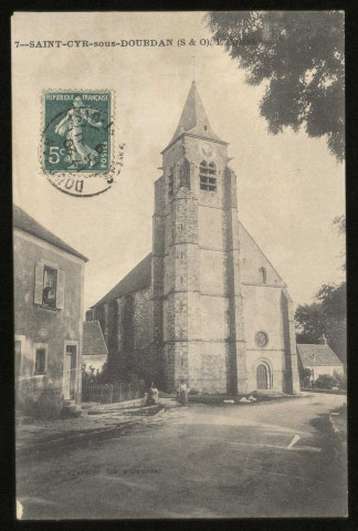 SAINT-CYR-SOUS-DOURDAN. - L'église. Editeur Gardier, 1 timbre à 5 centimes. 