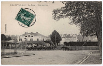 BRUNOY. - La gare côté arrivée, 1908, 3 mots, 5 c, ad. 