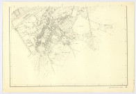Plan topographique régulier de MENNECY, ORMOY dressé et dessiné en 1961 par M. COUSIN, géomètre-expert, vérifié par le Service du Cadastre, feuille 2, Ministère de la Construction, 1962. Ech. 1/2.000. N et B. Dim. 0,76 x 1,10. 
