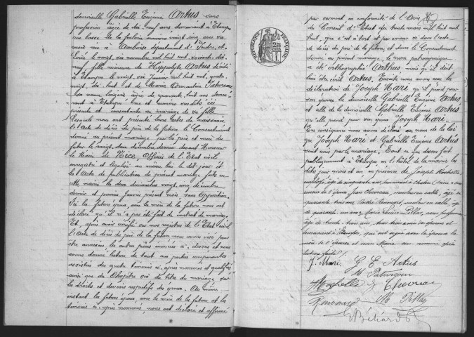 ETAMPES.- Mariages : registre d'état civil (1899). 