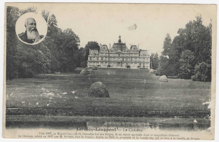 LONGPONT-SUR-ORGE. - Lormoy château. Thévenet, 12 lignes, ad. 