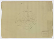 MONNERVILLE. - Tableau d'assemblage, plan révisé pour 1934. Ech. 1/10 000. N et B. Dim. 0,74 x 1,04. 