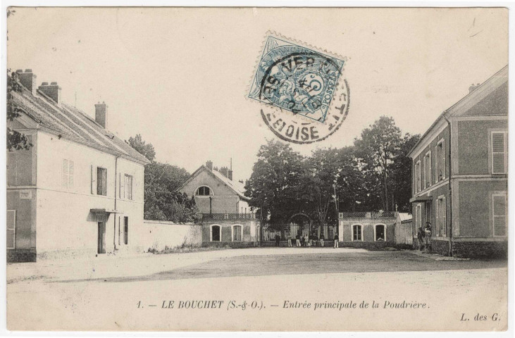 VERT-LE-PETIT. - Poudrerie militaire du Bouchet, entrée principale de la poudrière [Editeur L des G, 1904]. 