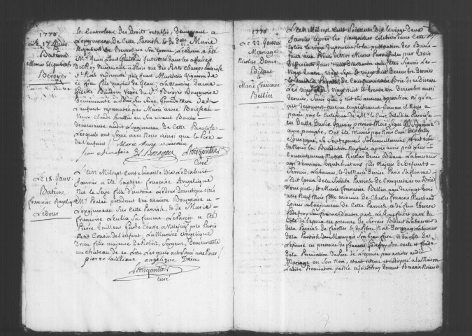 CHILLY-MAZARIN. Paroisse Saint-Etienne : Baptêmes, mariages, sépultures : registre paroissial (1759-1770). 