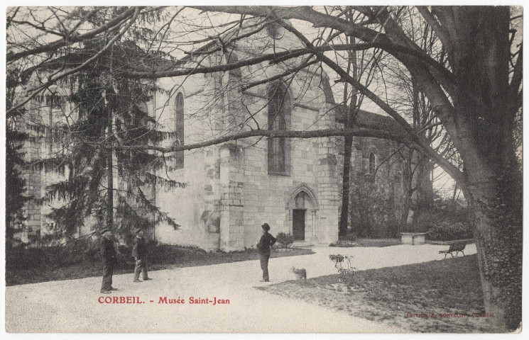 CORBEIL-ESSONNES. - Musée Saint-Jean, dans l'ancienne église, Bonvalot, 1906, 7 lignes, 2x5 c, ad. 