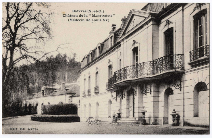 BIEVRES. - Château de la Martinière, Duval, sépia. 