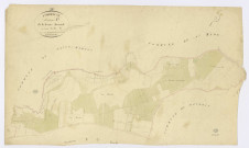 CORBREUSE. - Section A - Ferme Durand (la), 1, ech. 1/2500, coul., aquarelle, papier, 61x102 (1828). 