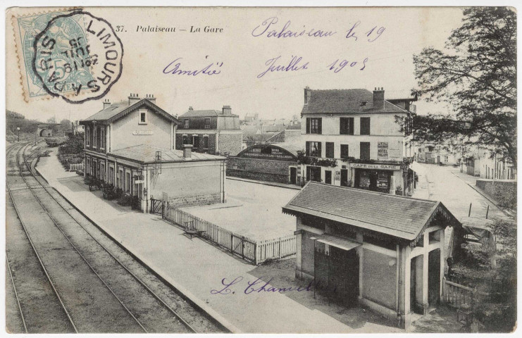 PALAISEAU. - La gare [Editeur Bourdier, 1905, timbre à 5 centimes]. 