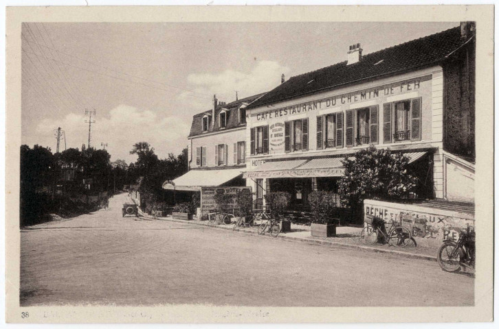 BALLANCOURT-SUR-ESSONNE. - Café-restaurant du Chemin de fer, Duclos, sépia. 