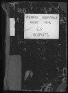 MESPUITS. - Etat de sections [cadastre rénové en 1934]. 