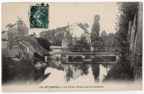 ETAMPES. - Prise d'eau sur la Louette [Editeur Royer, 1908, timbre à 5 centimes]. 
