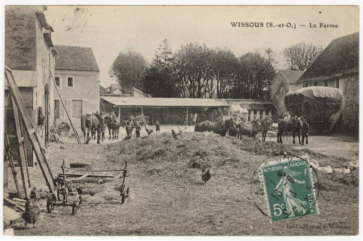 WISSOUS. - La ferme [timbre à 5 centimes]. 