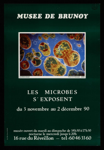 BRUNOY.- Exposition : Les microbes s'exposent, Musée de Brunoy, 3 novembre-2 décembre 1990. 