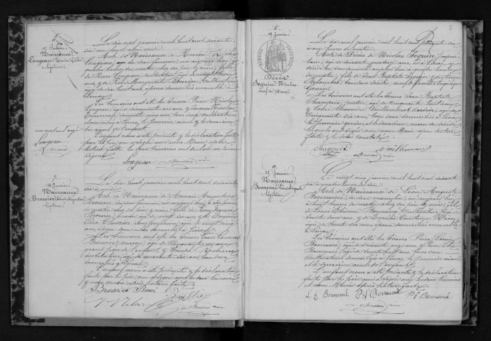 LINAS. Naissances, mariages, décès : registre d'état civil (1866-1872). 