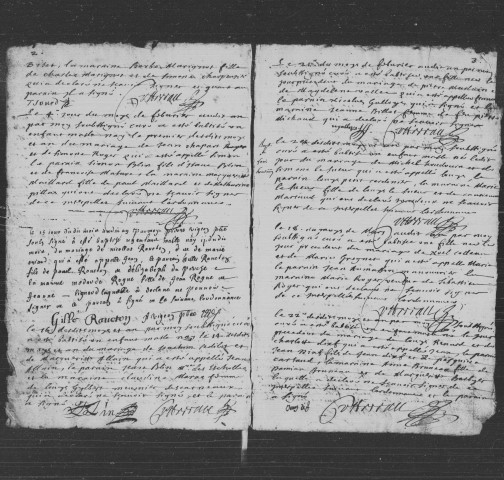 CHALO-SAINT-MARS, paroisse Saint-Médard. - Registres paroissiaux : baptêmes, mariages, sépultures [1674-1692, septembre 1692-1723] [documents originaux conservés aux Archives municipales de Châlo-Saint-Mars]. 