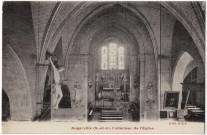 ANGERVILLE. - Intérieur de l'église, Gille, sépia. 