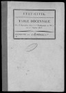 CHEVANNES. Tables décennales (1802-1902). 