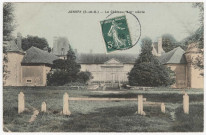 JANVRY. - Château du XIIIème siècle. Furet (1908), 3 mots, 5 c, ad, coloriée. 