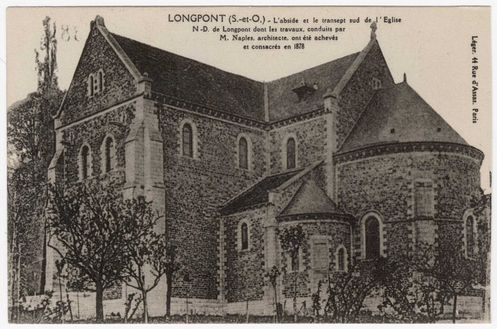 LONGPONT-SUR-ORGE. - Basilique. L'abside et le transept sud de l'église. Editeur Léger. 