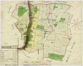 CHEPTAINVILLE. - Plans d'intendance. Plan, Ech. 1/200 perches, Dim. 65 x 50 cm, [fin XVIIIe siècle]. 