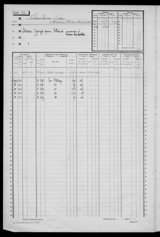 BOISSY-LE-SEC. - Matrice des propriétés non bâties : folios 970 à la fin [cadastre rénové en 1962]. 