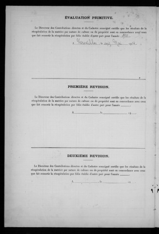 FLEURY-MEROGIS. - Matrice des propriétés non bâties [cadastre rénové en 1933]. 