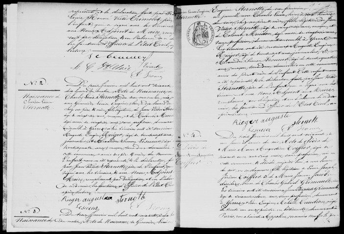 YERRES. Naissances, mariages, décès : registre d'état civil (1860-1865). 