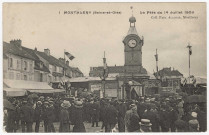 MONTLHERY. - La fête du 14 juillet 1909 sur la place du marché [Editeur Paul Allorge]. 