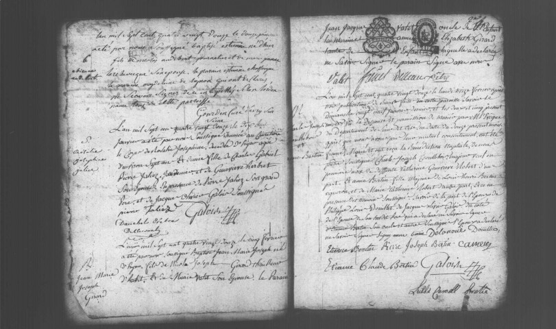 RIS-ORANGIS. Naissances, mariages, décès : registre d'état civil (1792-an VIII). [mariages (an VII et les six premiers mois de l'an VIII), voir 4E637. Relié en désordre (1793-an II)). 